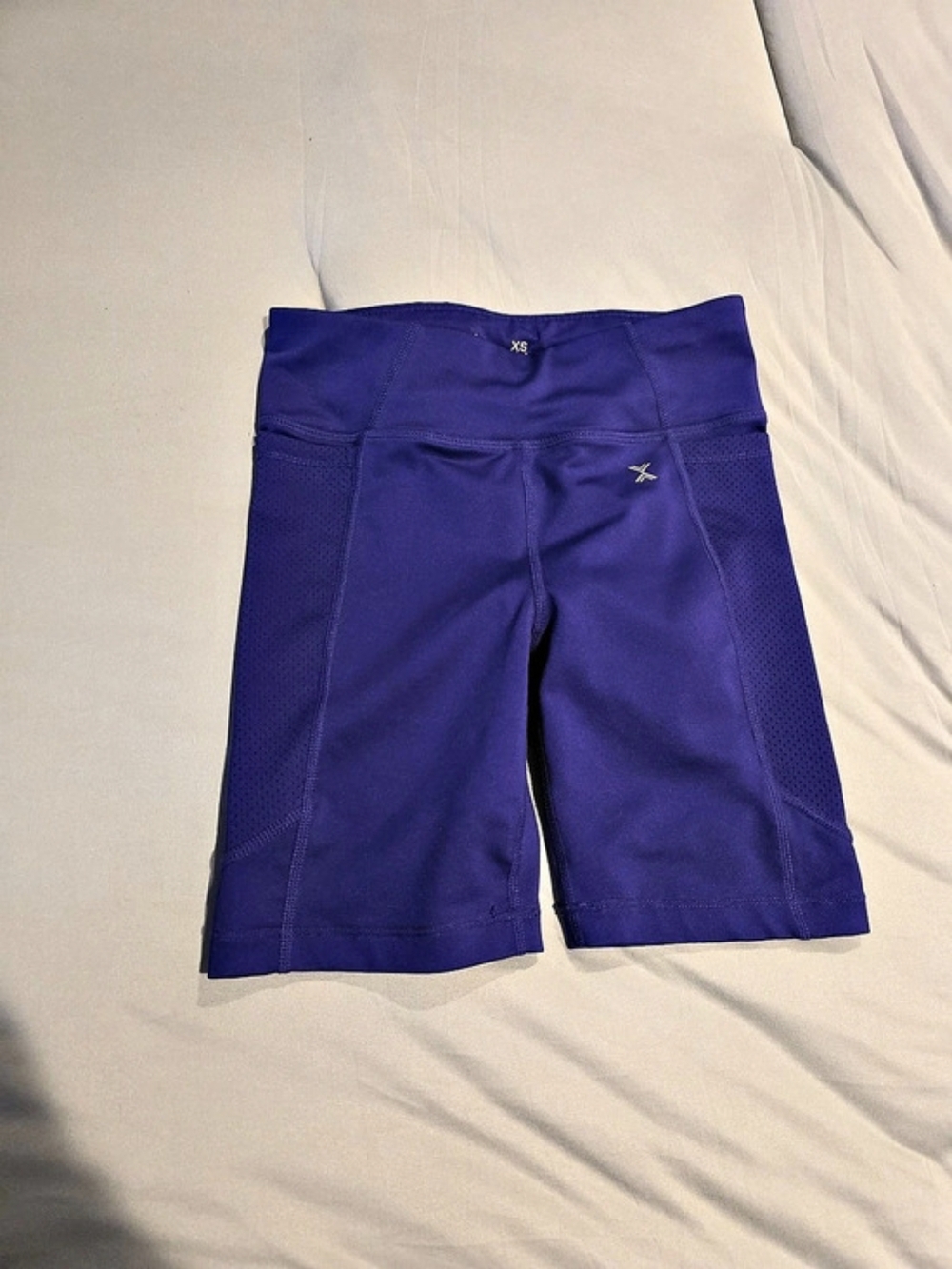 Xersion Quick-Dri Biker Shorts with Side Pockets In Purple